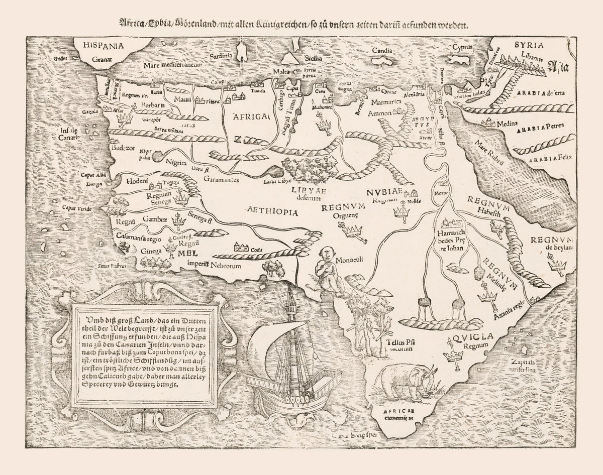 Vintage Africa Map 1574, photo 5 of 5