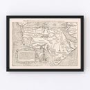 Vintage Africa Map 1574