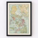 Vintage Map of Philippines 1899