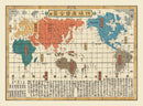 Vintage Japanese World Map 1840