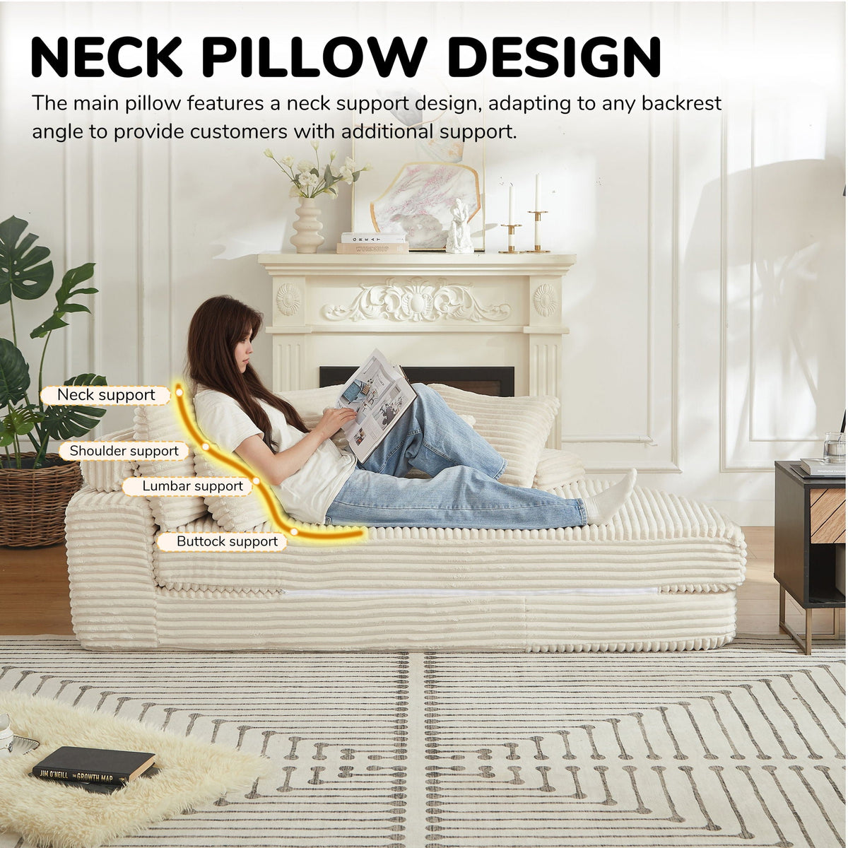 Semi Circular 2 In 1 Sofa Bed With Neck Pillow, photo 6 of 40