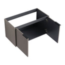 Contemporary Wall Mounted Bathroom Vanity With Resin Double Sink by HouseOfZazla