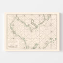 Vintage Gulf of Siam Map 1745