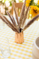 Yellow Ruffled Gingham Tablecloth by Galley & Fen