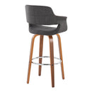 Vintage Flair - Mid Century Modern Fixed Height Barstool With Swivel & Round Footrest (Set of 2) by HouseOfZazla