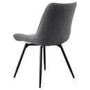 Neil 5-piece Round Dining Table Set Concrete Gunmetal