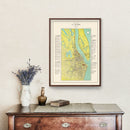 Vintage Map of Phnom Penh, Cambodia 1960