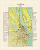 Vintage Map of Phnom Penh, Cambodia 1960