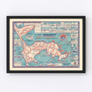 Vintage Nahant Massachusetts Map 1976