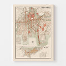 Vintage Map of Hiroshima, Japan 1922