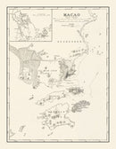 Vintage Macao Map 1918