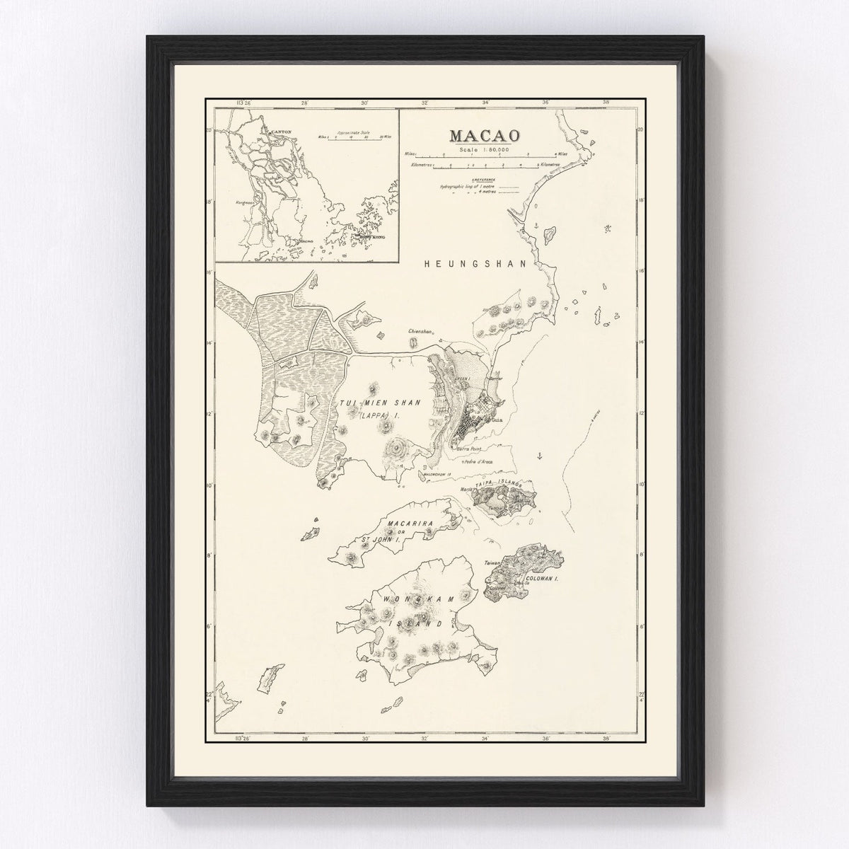 Vintage Macao Map 1918