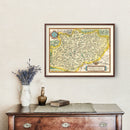 Vintage Burgundy, France Map 1595