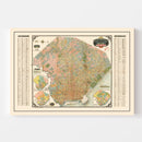Vintage Map of Buenos Aires, Brazil 1915