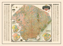 Vintage Map of Buenos Aires, Brazil 1915