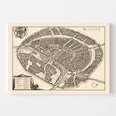 Vintage Map of Moscow, Russia 1646
