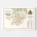 Vintage Map of Caracas, Venezuela 1810