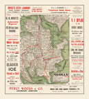 Vintage Map of Sydney, Australia 1925