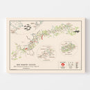 Vintage 84th Infantry Division Route Map of Europe 1945