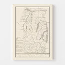 Vintage Finger Lakes Region Map 1849