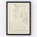 Vintage Finger Lakes Region Map 1849