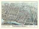 Vintage Map of Lawrence, Massachusetts 1878