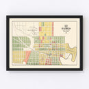 Vintage Map of Fargo, North Dakota 1915