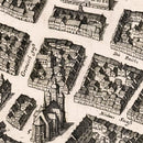Vintage Map of Leipzig, Germany 1637