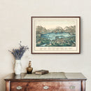 Vintage Lakes of Killarney Ireland Map 1867