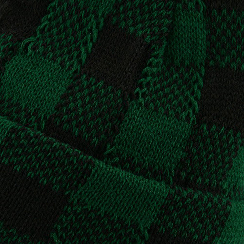 Buffalo Plaid Cuff Beanie Hat
