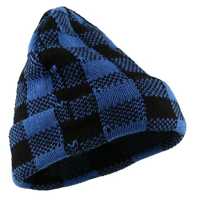 Buffalo Plaid Cuff Beanie Hat