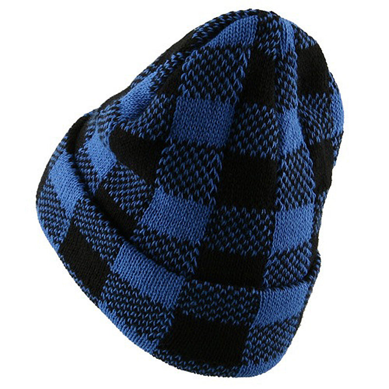 Buffalo Plaid Cuff Beanie Hat