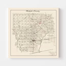 Vintage Map of Midfield, Texas 1912