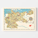 Vintage Propaganda Tourist Map of Germany 1936