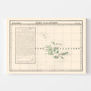 Vintage Galapagos Islands Map 1827