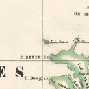 Vintage Galapagos Islands Map 1827
