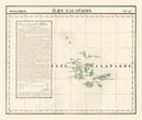 Vintage Galapagos Islands Map 1827