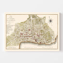 Vintage Map of Asuncion, Paraguay 1809