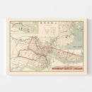 Vintage Map of Shanghai, China 1932