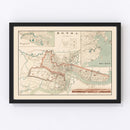 Vintage Map of Shanghai, China 1932