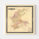 Vintage Zacatecas, Mexico Map 1897