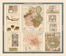 Vintage Map of Mexico City, Mexico 1897