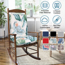 2Pcs Rocking Chair Cushion Upper And Lower Back And Seat Sets with Non-Slip Ties Polyester Fiber Filling Comfortable for Indoor Home Office Car