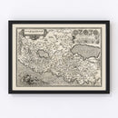 Vintage Israel / Palestine Map 1584