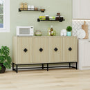 Carved 4 Door Sideboard With Storage, Adjustable Shelf by HouseOfZazla