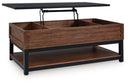 Kallari - Lift Top Cocktail Table - Warm Brown / Black by Unique Piece Furniture