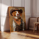 Brittany Spaniel Cowboy in Sunset Bandana