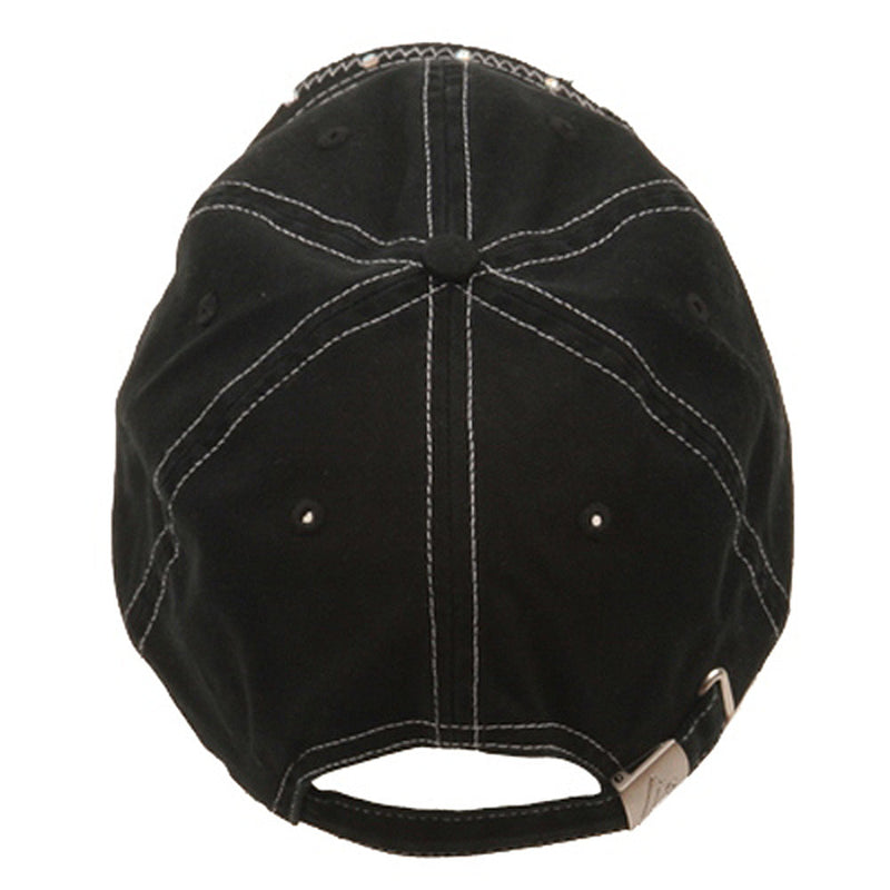 Rhinestone Washed Cotton Cap