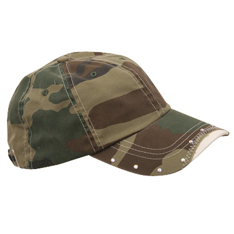 Rhinestone Washed Cotton Cap