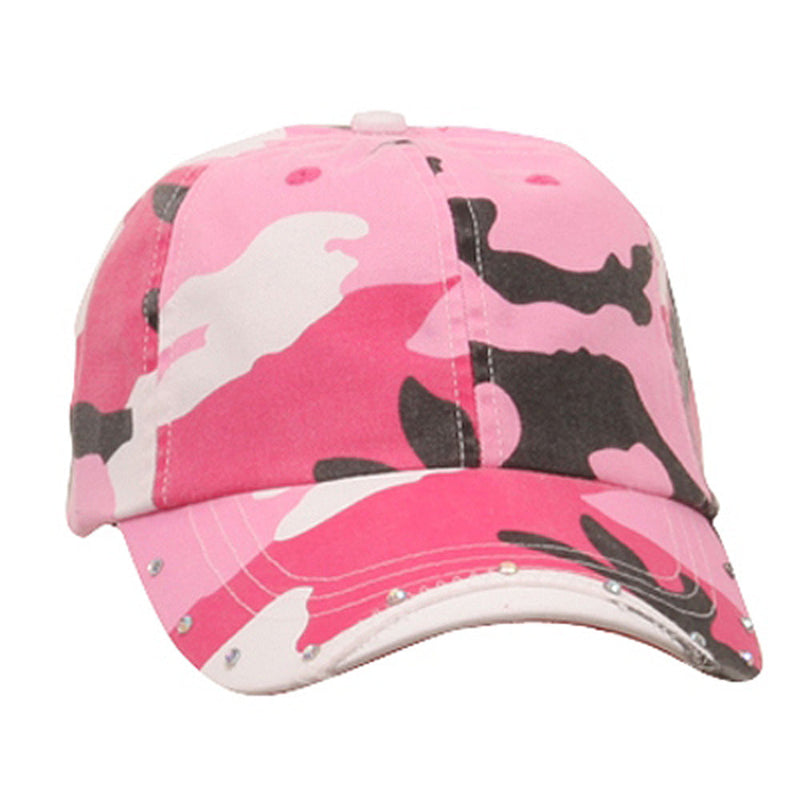 Rhinestone Washed Cotton Cap